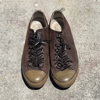 Converse John Varvatos Brown Suede Men's Lace Up Sneakers Leather Insole