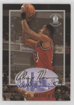 1997-98 Score Board Auto Collection Strongbox Alonzo Mourning #25 HOF 0q3