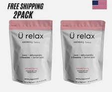 U Relax Calming Tonic- 15 Packets MIXED BERRY Flavor Relax Calming Drink 2 pack.