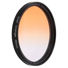 55mm Round Lens Filter Color Graduated Neutral Density Filter, Orange