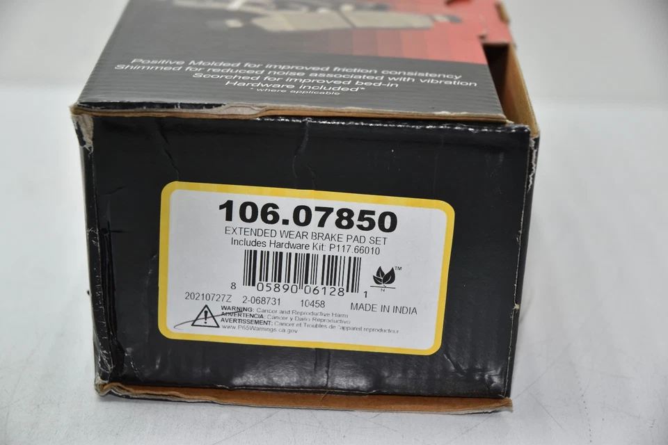 💎 Juego de pastillas de freno traseras GMC Sierra 2500 HD 2001-2010 con herrajes 106.07850 Foto 4 de 4