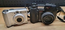 Digital Camera Lot Of 2 PARTS REPAIR BROKEN Canon Olympus
