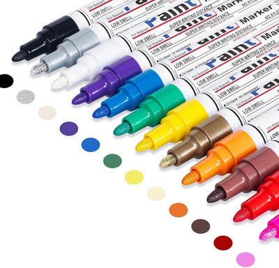 Oil Based Paint Pen, Permanent Paint Marker: Quick-Dry, Waterproof Marker Set