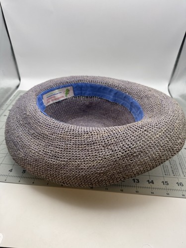 Naturary Madagascar Hat Company Hand Made Straw Size Large - Purple - Picture 5 of 8