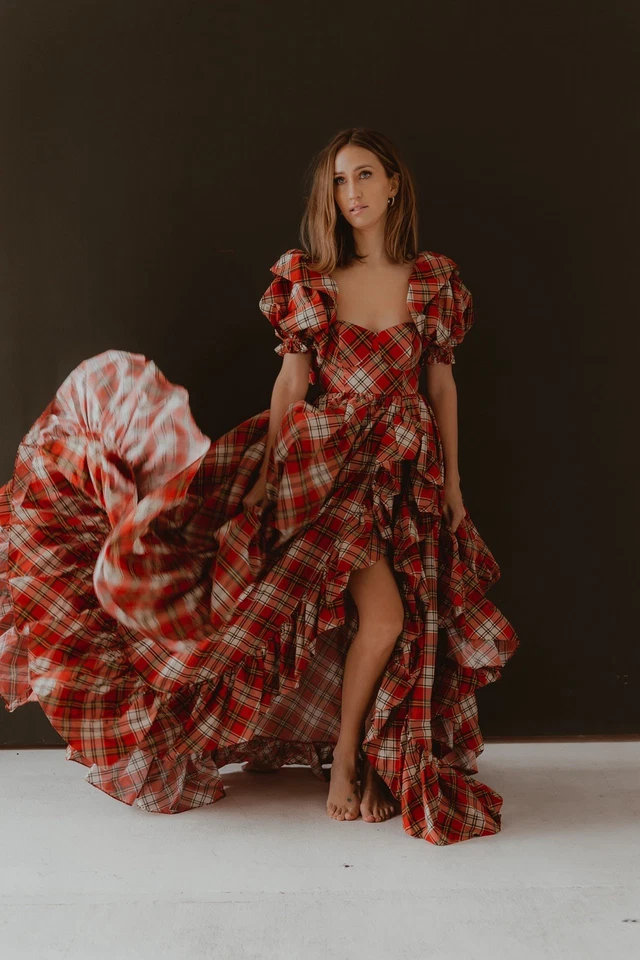 SELKIE Jane Eyre Rose Bloom Dress. Discontinued XXS Plaid Tartan Christmas - Image 3 of 4