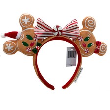 Disney Parks Ears Minnie Ears Bow 2022 Christmas Gingerbread Exclusive Headband