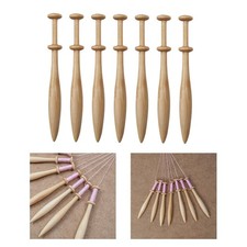 7Pcs Wooden Lace Bobbins Weaving Tools DIY Weaving Supplies Knitting DIY Tools