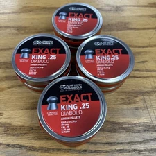 JSB Match Diabolo Exact King .25 Cal 25.39gr Domed Airgun Pellets 350Ct - last 1