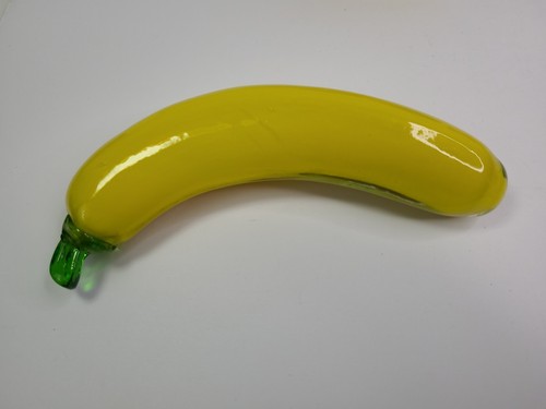 Vintage mundgeblasene Kunst Glas Banane Murano Stil Obst Wohndeko Lebensgroß