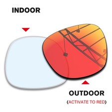 Transition Clear to Red Replacement Lenses for Ray-Ban Meta Gen1 RW4006 50mm