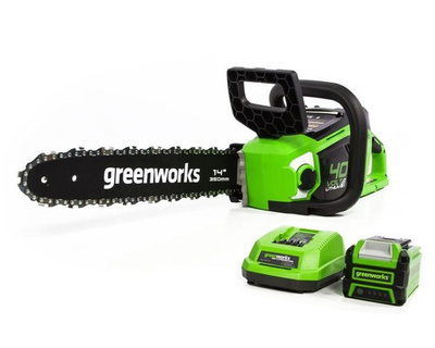 #ad #ad Greenworks 2012802 40V 14” Brushless Chainsaw – Includes Battery amp; Charger $156.33