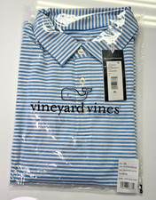 Vineyard Vines Striped Winstead Sankaty Polo - XL - Blue  White Mens Shirt