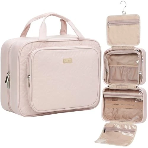 NISHEL Travel Toiletry Bag for Women Large Capacity Makeup Essentials Organizer