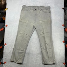 Vintage Levi’s Action Jeans Men's Gray Denim Straight Zip Fly USA Made - 42X28