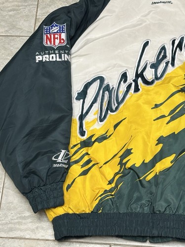Vintage Green Bay Packers Logo NFL Sports Logo Athletic 1990s Splash Jacket XL - Picture 11 of 13