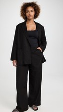 Lioness Quinta Double-Breasted Blazer in Black, Size L