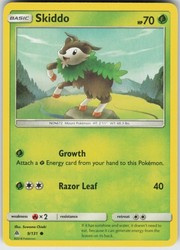 Skiddo 9/131 Common Forbidden Light Pokémon TCG