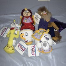 Beauty  the Beast Disney Store Mini Bean Bag Plush Lot of 5 New with Tags