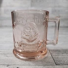 Vintage Pink Humpty Dumpty Depression Glass Cup Mug Tom Tom The Piper's Son