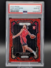 PSA 10 - 2023 Panini Prizm Cam Whitmore #129 Red Choice Prizm /88 RC