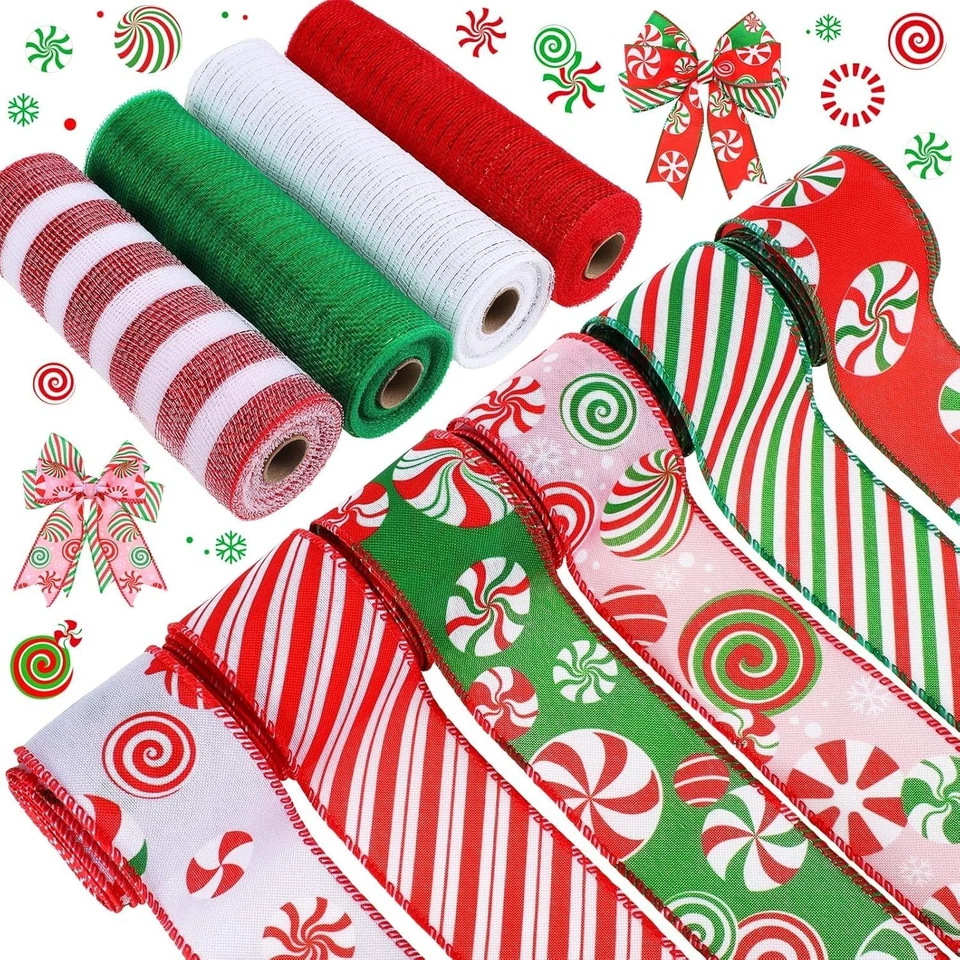 Holiday Ribbon Bundle - Metallic Mesh & Burlap - Image 3 of 4