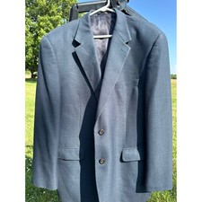 Lauren Ralph Lauren Men Blue Gray Two Button Blazer Sport Coat Jacket