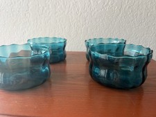 Vintage Creation Vimax Made In Italy Set of 4 Glass Bowls MCM 2.5” H 4” D