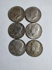 1967 Kennedy Half Dollars 40% Silver  Lot Of 6 Avg. Circ.
