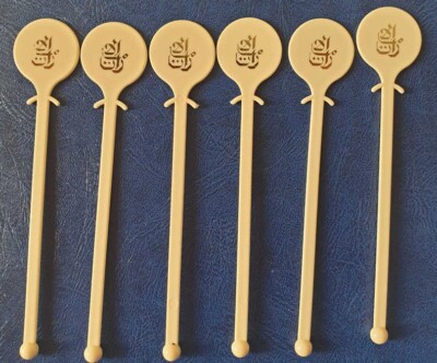 6 Stück Emirates Airways Stirrer, Rührer - Kunststoff