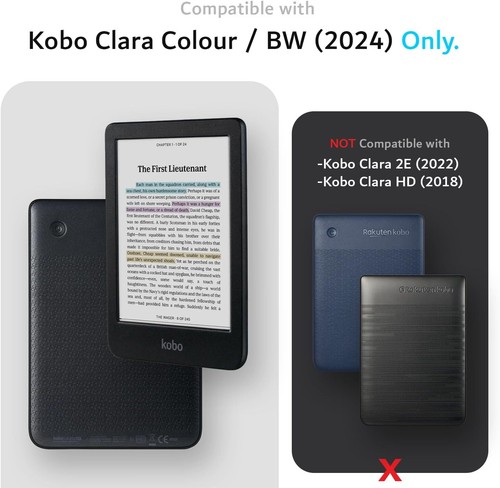 For Kobo Clara Colour/BW Case 2024 TUDIA SKN Auto Wake/Sleep Technology Cover - Picture 15 of 38