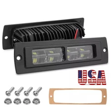 2X 7inch Flush Mount LED Work Light Bar Pods Fog Offroad Driving Flood Spot SUV