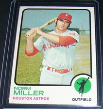 1973 TOPPS NORM MILLER HOUSTON ASTROS #637 EXMT+ HIGH NUMBER