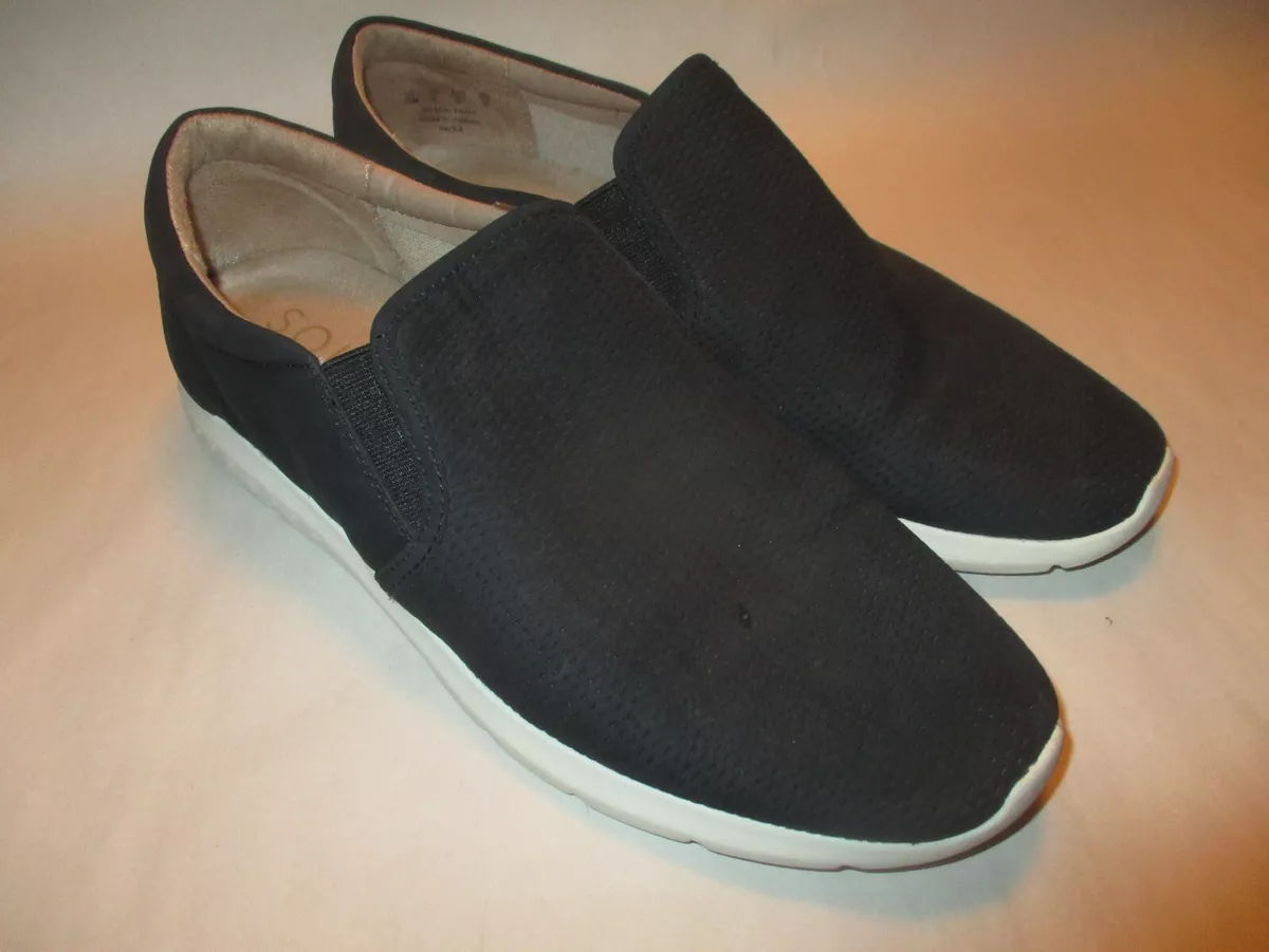 Soul Paola by Naturalizer Womens 10M Black Faux Suede Cushion Insole Slip ons