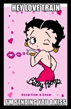 Hey Love Train I'm Sending You A Kiss Betty Boop Refrigerator MAGNET