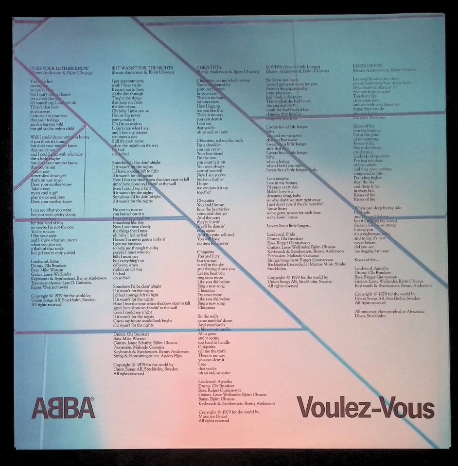 ABBA Voulez-Vous Japan PROMO LP 1979 Discomate DSP-5110 + INSERTS RARE - Image 4 of 4