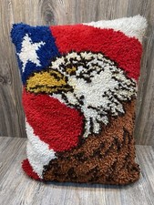 American Eagle Hook Latch Shag Carpet Pillow