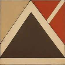 Medium Abstract Painting 2x2 ft. Post-Modernism Geometric Demrin OOAK NEW