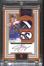 2016 Panini Prime Cuts Prime Cuts Patch Autograph #32 Jonathan Gray No 1 of 5