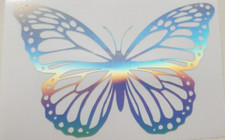 Beautiful Butterfly Holographic Sticker Vinyl Decal Car Windows 3.25w X 2.0 H In Beautiful Butterfly Holographic Sticker Vinyl Decal Car Windows 3.25w X 2.0 H In