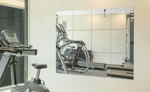 Elegant 10"x10" Mirror Tiles Set - Perfect for Home Gyms and Dance Studios - Picture 6 of 7