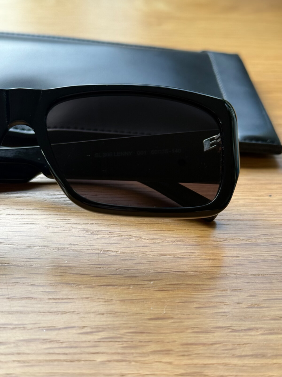 Occhiali da sole YSL SAINT LAURENT SL 366 stile Lenny neri rettangolari uomo unisex