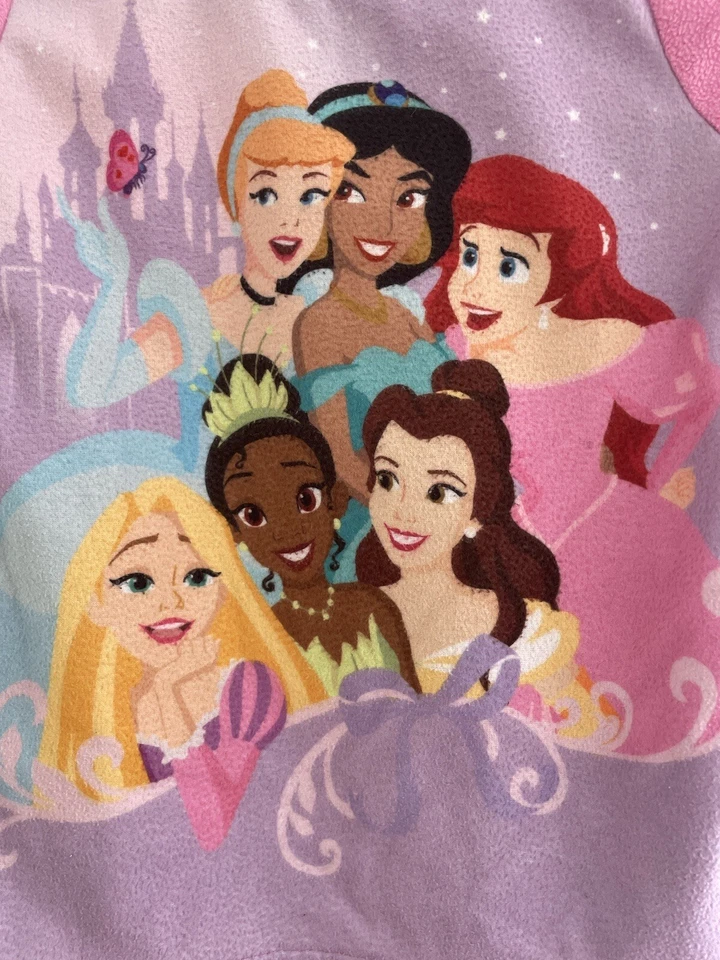 Disney Princesa Niños Niñas Cenicienta Bella Ariel Jazmín Tiana PJ Top Rosa Talla 6 Foto 3 de 4