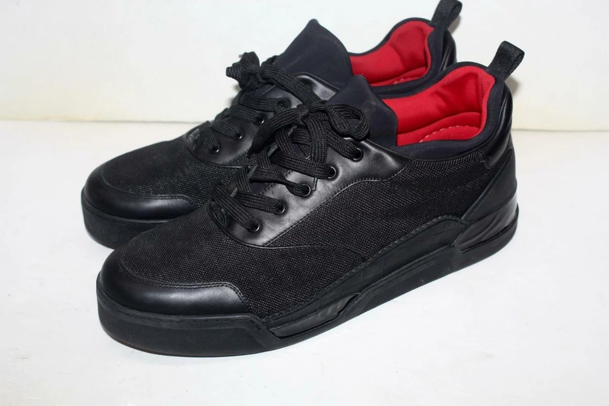 Christian Aurelian Flat Black Canvas Sneakers Men Shoes Size 48=15 US | eBay