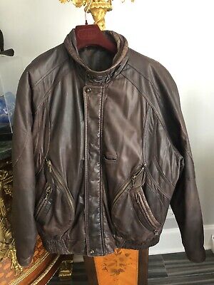hobby Estimate Meander Angelo Litrico Men's Brown Leather jacket, Sz.L, Excellent | eBay
