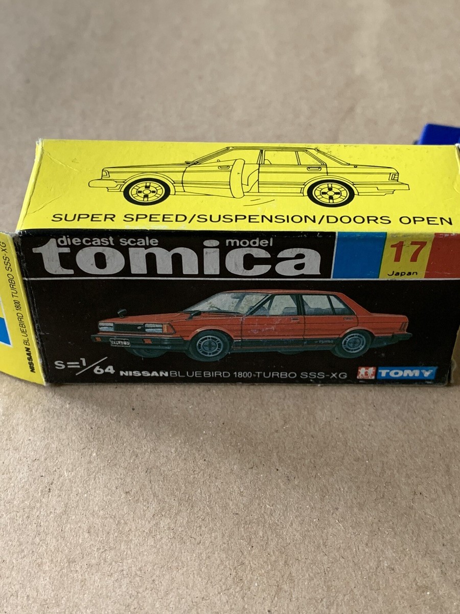 VERY RARE VINTAGE TOMY TOMICA 17 1/64 NISSAN BLUEBIRD 1800