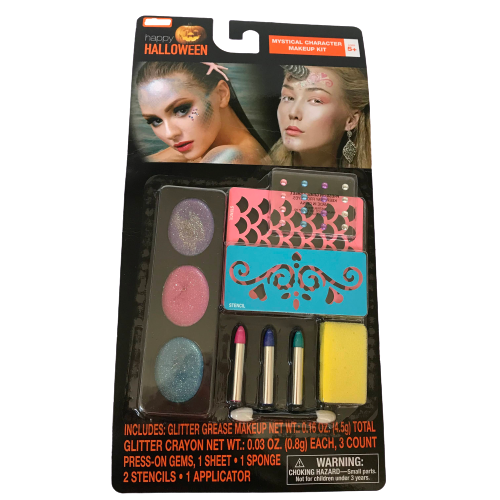 Kit trucco creatura mitica Halloween sirena unicorno cosplay glitter gemme set - Foto 1 di 2