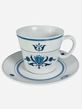 Noritake Progression Blue Haven 9004 Cup & Saucer Set MINT Lot Set of 5 1960’s