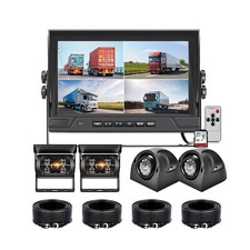 7/9" Split Monitor DVR 1080P Backup Camera Truck Camper Reversing System kit