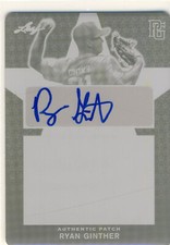 RYAN GINTHER 2020 Leaf Perfect Game PG National Showcase PLATE AUTO /1 VANDY 1/1