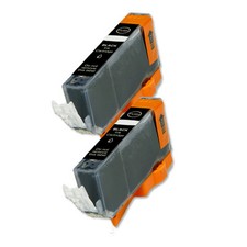 2 BLACK Ink Cartridge for Canon Printer CLI-221BK MP640 MX860 MX870